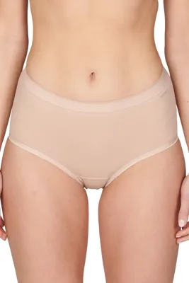 4-Pack midi dames slips - 32418 - ondergoed dames - Biologisch katoenen dames heup slips - Badstof kruisje - M - Wit - Onderbroek - Ondergoed - M -