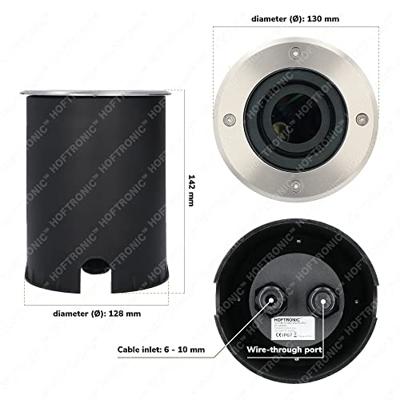 Set van 3 Lilly LED Grondspots - Dimbaar - Kantelbaar - GU10 - 4000K neutraal wit - 4 Watt 345 Lumen - Rond - IK10 - RVS - IP67 waterdicht - thumbnail
