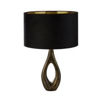 Searchlight Gouden tafellampBucklow met zwarte kap - EU86531BK - thumbnail