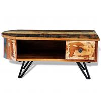 vidaXL Salontafel met ijzeren poten gerecycled hout - thumbnail