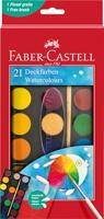 Faber-Castell Faber castell fc-125027 waterverfdoos 21 kleuren + 2 penselen - thumbnail