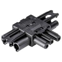 BACHMANN verdeelblok WIELAND GST18 1xIn/2xOut, plat, zwart - thumbnail