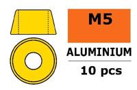 Aluminium Washer voor M5 Socket Head Screws (BD: 12mm) - goud - 10st - thumbnail
