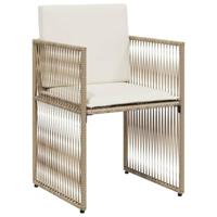 7-delige Tuinset met kussens poly rattan beige - thumbnail