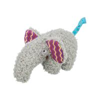 Trixie olifant pluche met kattenkruid / catnip grijs - thumbnail