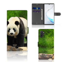 Samsung Galaxy Note 10 Plus Telefoonhoesje met Pasjes Panda - thumbnail