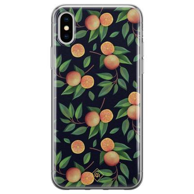 iPhone X/XS siliconen hoesje - Orange lemonade