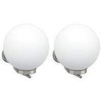 VidaXL Buiten wandlamp 2 pcs zilver 29 x 25 x 33 cm - thumbnail