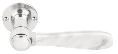 Formani Lazaro Rosa-Violan BOSCO LZ100MA-G deurkruk geveerd op rozet - gepolijst RVS/carrara marmer