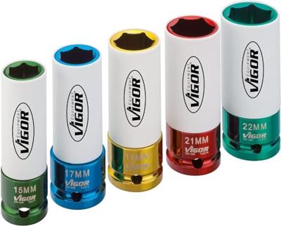Vigor V2257 Kracht-dopsleutelinzetset 1/2 (12.5 mm) 5-delig - thumbnail