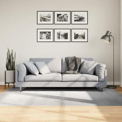 VidaXL Vloerkleed iza laagpolig scandinavisch 140x200 cm grijs VidaXL Vloerkleed iza laagpolig scandinavisch 140x200 cm grijs