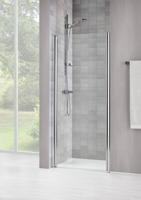 Duka Vela 2000 swingdeur R.draaiend 80(B)x195(H) cm mat zilver helder glas - thumbnail