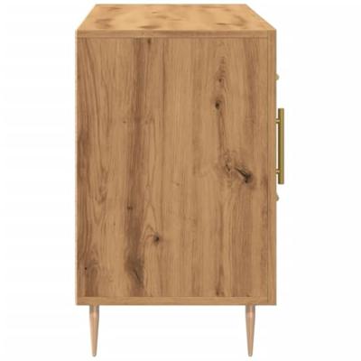 Dressoir 100x36x60 cm bewerkt hout artisanaal eikenkleurig