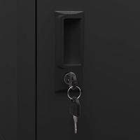 Lockerkast 38x45x180 cm staal zwart - thumbnail