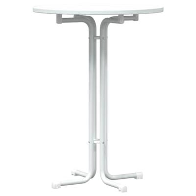 Eettafel 80x110 cm bewerkt hout en staal wit