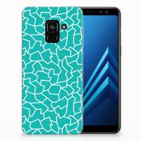 Samsung Galaxy A8 (2018) Hoesje maken Cracks Blue - thumbnail