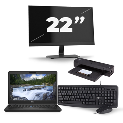 Dell Latitude 5491 - Intel Core i5-8e Generatie - 14 inch - 16GB RAM - 256GB SSD - Windows 11 + 1x 22 inch Monitor