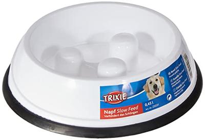 Trixie voerbak slow feed kunststof anti-slip assorti