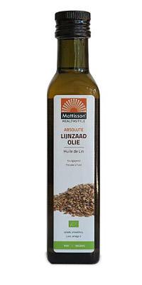 Mattisson Lijnzaadolie koudgeperst bio 250 Milliliter Mattisson Lijnzaadolie koudgeperst bio 250 Milliliter