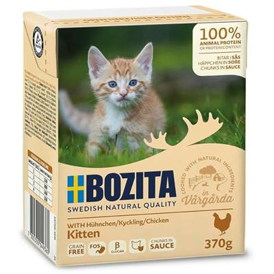 Bozita Kitten kip stukjes in saus natvoer kat 6 x 370 g Bozita Kitten kip stukjes in saus natvoer kat 6 x 370 g