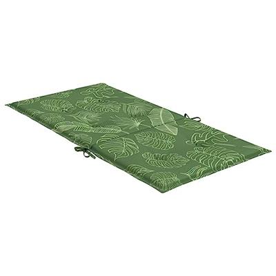 Stoelkussens 4 st lage rug bladpatroon stof Stoelkussens 4 st lage rug bladpatroon stof