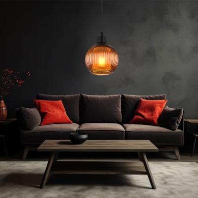 Globo HanglampZumba oranje glas Ø 15cm - 15638B