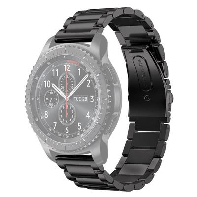 Roestvrijstalen polshorloge band voor Samsung Gear S3 22mm (zwart)
