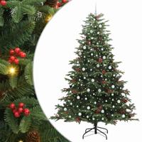 VidaXL Kunstkerstboom groen 240 cm pvc en metaal en plastic - thumbnail