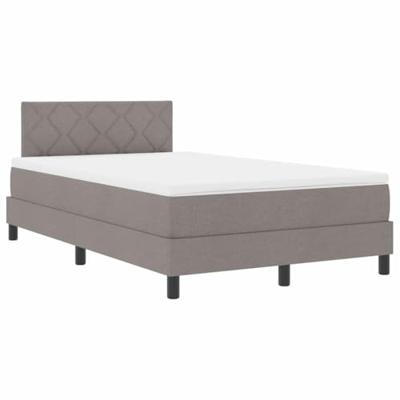 Boxspring Bed met Matras & LED Taupe 120x190 cm Stof