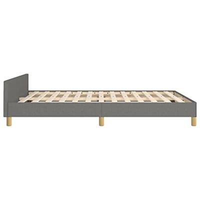 Bedframe zonder matras stof donkergrijs 140x200 cm