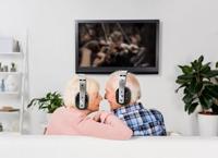 Geemarc CL7400 OPTI Over Ear koptelefoon Radiografisch Zilver-zwart Lichtgewicht, Volumeregeling Televisie - thumbnail