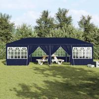 Partytent met 12 Blauwe Zijwanden 8x4 m PE - thumbnail