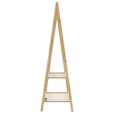 VidaXL Kledingrek met schappen 96x45,5x150,5 cm bamboe VidaXL Kledingrek met schappen 96x45,5x150,5 cm bamboe