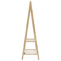 Kledingrek met schappen 96x45,5x150,5 cm bamboe - thumbnail