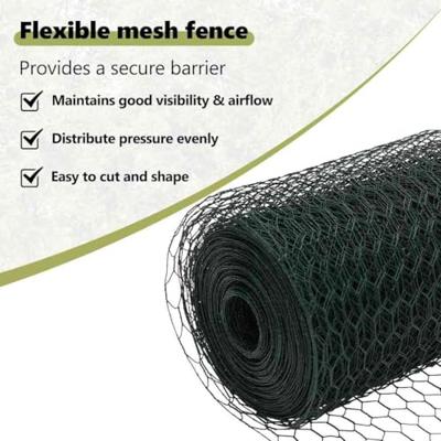 VidaXL Afrasteringspaal groen 10 x 0,5 m (36 mm gaas) staal en pvc