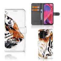 Hoesje OPPO A54 5G | A74 5G | A93 5G Watercolor Tiger - thumbnail