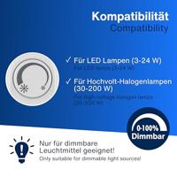 GAO EMD201 Dimadapter Geschikt voor lampen: Gloeilamp, LED-lamp, Halogeenlamp Wit - thumbnail
