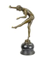 EEN BRONZEN BEELD GENAAMD "DE BEDRIEGSTER" - thumbnail