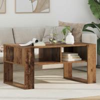 Salontafel met opslag Oudhout 92 x 53 x 45 cm Bewerkt hout - thumbnail