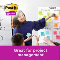 Post-it Super Sticky Z-notes Oasis, 90 vel, ft 76 x 76 mm, geassorteerde kleuren, pak van 5 blokken - thumbnail