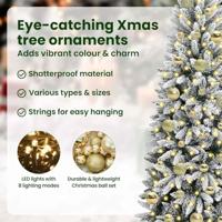 VidaXL Kunstkerstboom wit 120 cm pvc en plastic en staal en pe - thumbnail