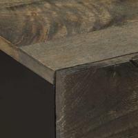 Nachtkastje 50x33x60 cm massief mangohout zwart - thumbnail