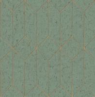 Dutch Wallcoverings Arber - Hayden Sage - Groen/Goud - thumbnail