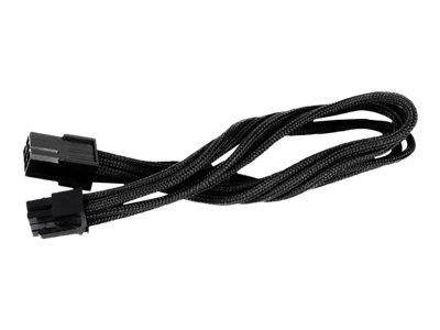 SilverStone SST-PP07-IDE6B 6-polig geventileerde verlengkabel (6-polig naar PCI-E 6-polig, 25 cm) zwart