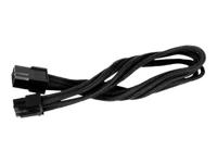 SilverStone SST-PP07-IDE6B 6-polig geventileerde verlengkabel (6-polig naar PCI-E 6-polig, 25 cm) zwart - thumbnail