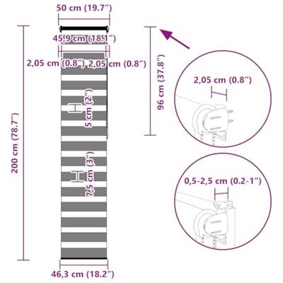 Zebra Blind 50x200 cm stofbreedte 55,9 cm polyester zandbruin