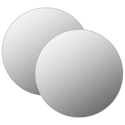 VidaXL Wandspiegels 2 st rond 70 cm glas