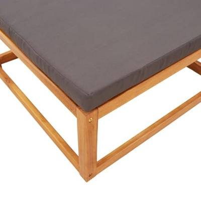 Tuinvoetenbank met kussen 65x65x29 massief acaciahout