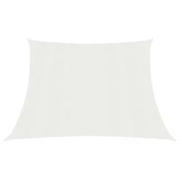 VidaXL Zonnezeil 160 g/m² 4/5x4 m hdpe wit - thumbnail