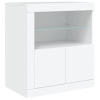 Dressoir met LED-verlichting 60,5x37x67 cm wit - thumbnail